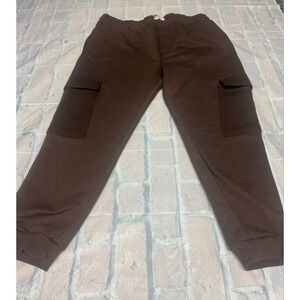 G-NET Men's Brown Textured Cargo Jogger Pants Size 4XL